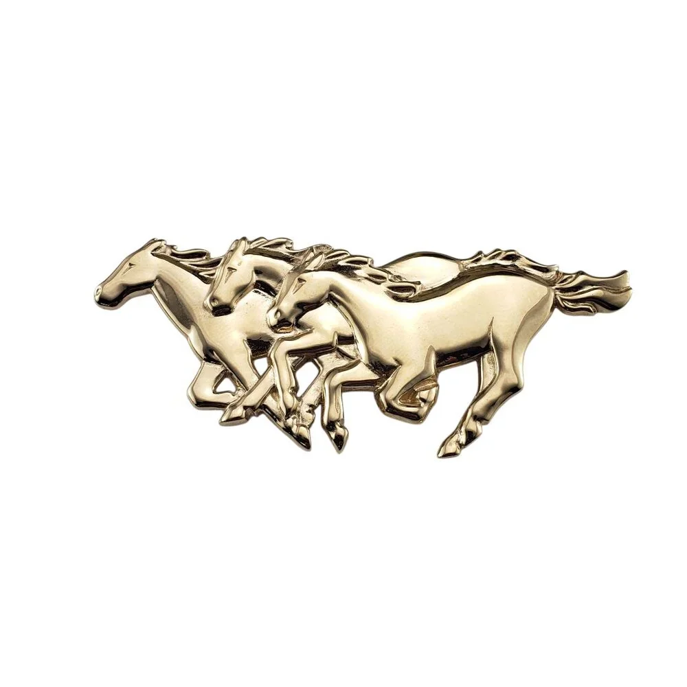 James Avery 14K Yellow Gold Running Horses Pin/Brooch #22978 - Picture 1 of 6